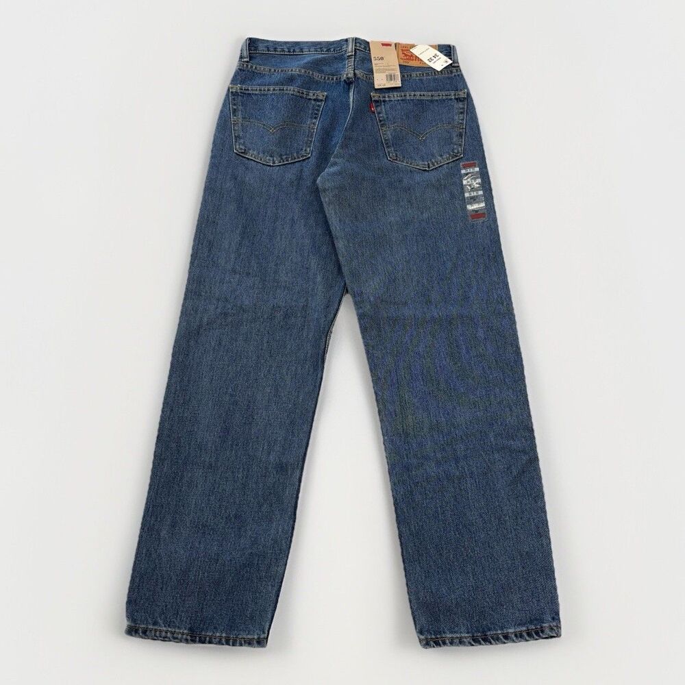 Levis Jeans Mens Size 34x32 550 Relaxed Fit NWT Medium Wash Blue Denim